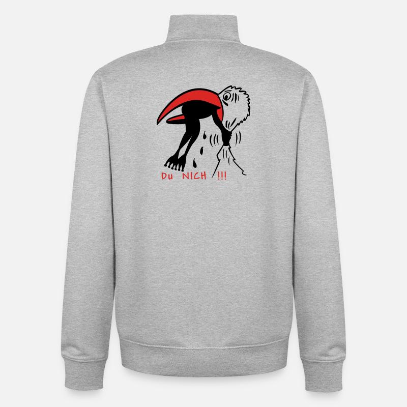 Frosch - Unisex Organic Zip Sweatshirt by Stanley/Stella - heather grey