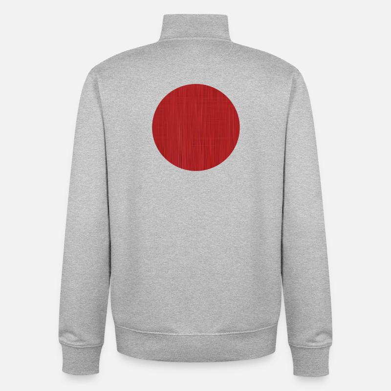 Red Circle - Unisex Organic Zip Sweatshirt von Stanley/Stella - Grau meliert