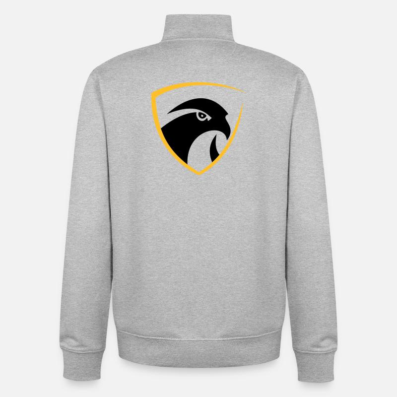 Falcon Logo - Unisex Organic Zip Sweatshirt von Stanley/Stella - Grau meliert