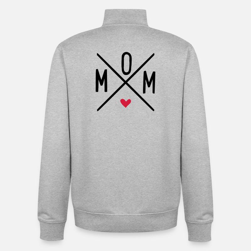 maman - Sweat zippé unisexe en coton bio Stanley/Stella - gris chiné