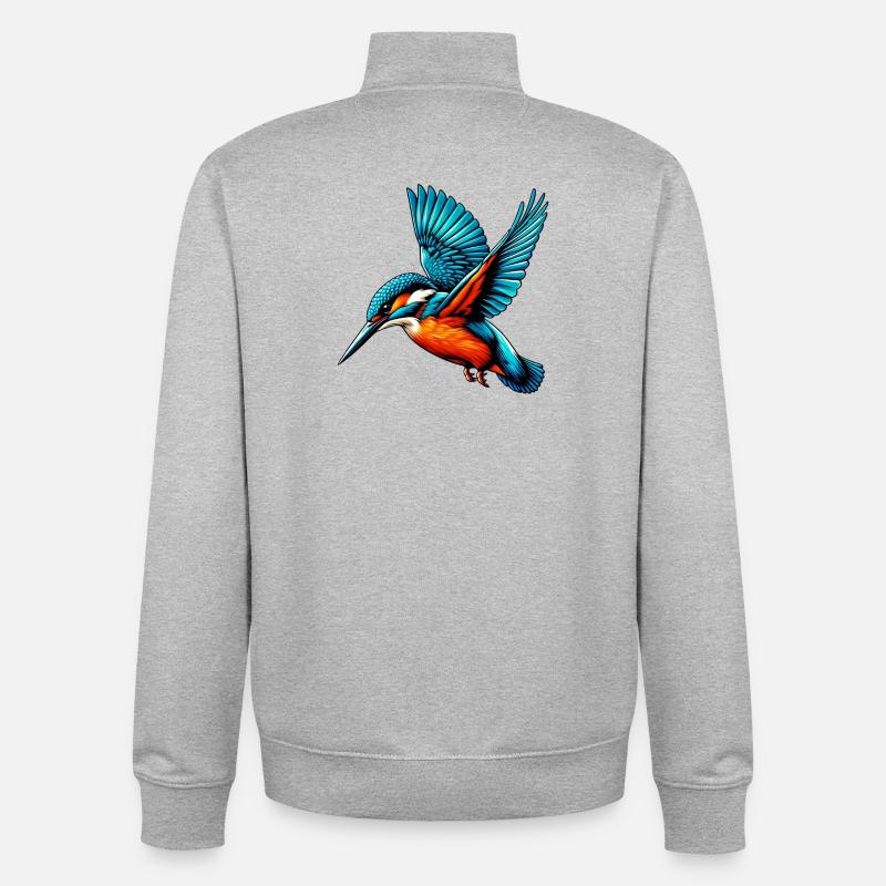 Eisvogel - Unisex Organic Zip Sweatshirt von Stanley/Stella - Grau meliert