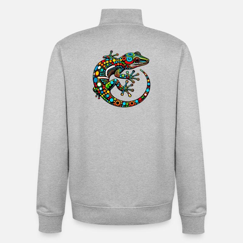 Gecko - Unisex Organic Zip Sweatshirt von Stanley/Stella - Grau meliert