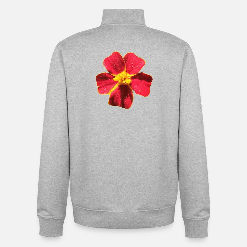 Tagetes - Sweat zippé unisexe en coton bio Stanley/Stella - gris chiné