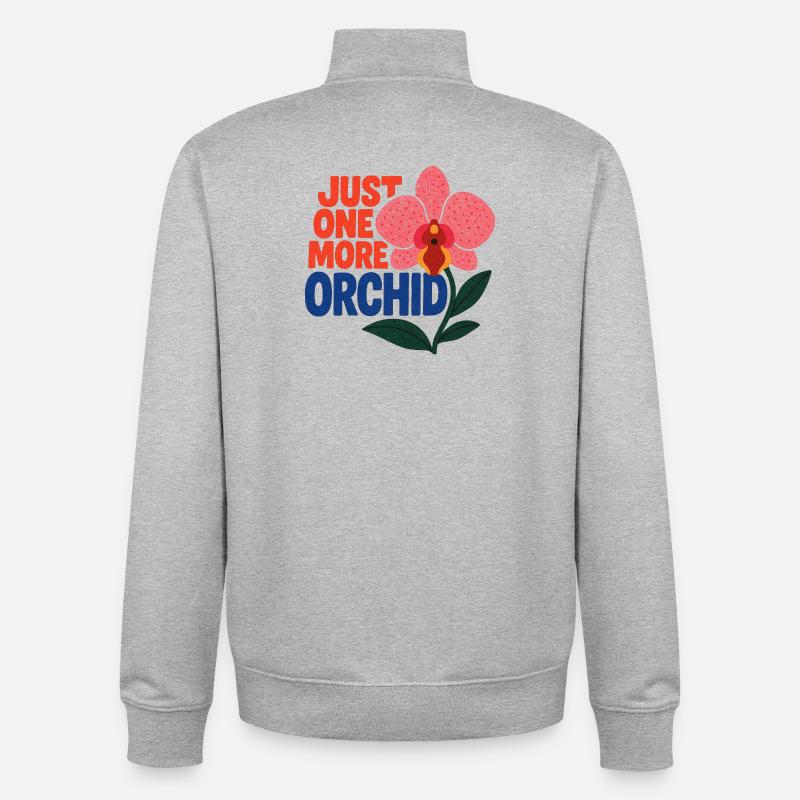 Nur noch eine Orchidee - Unisex Organic Zip Sweatshirt von Stanley/Stella - Grau meliert
