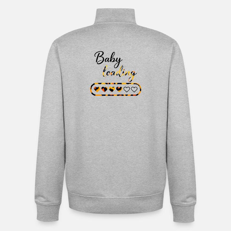 Leopard Loading baby - Unisex Organic Zip Sweatshirt von Stanley/Stella - Grau meliert