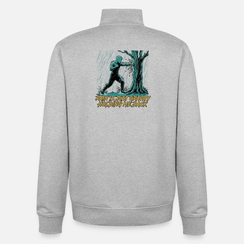Kung Fu Kampfkunst - Unisex Organic Zip Sweatshirt von Stanley/Stella - Grau meliert