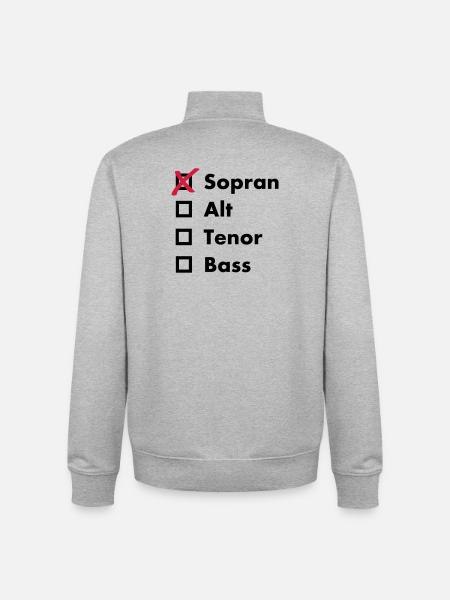 Sopran - Unisex Organic Zip Sweatshirt von Stanley/Stella - Grau meliert