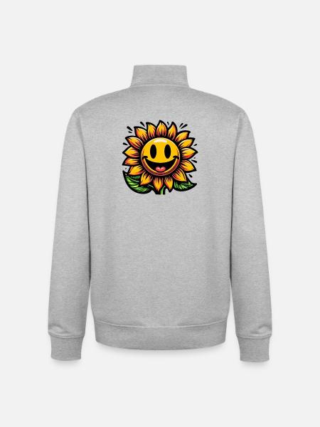 Sunflower - Unisex Organic Zip Sweatshirt by Stanley/Stella - heather grey
