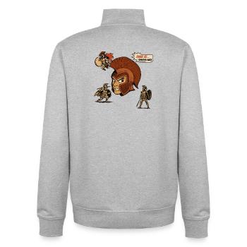 SPARTANER - Unisex Organic Zip Sweatshirt von Stanley/Stella - Grau meliert - Hinten - AI Model Male 185 light (185cm)