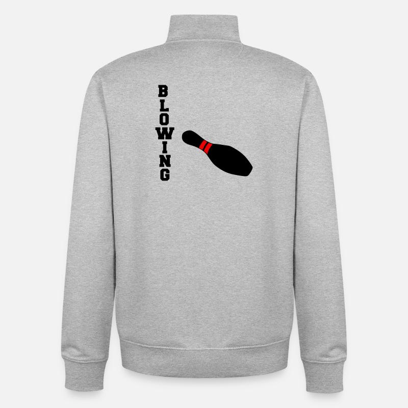 Soufflage - Sweat zippé unisexe en coton bio Stanley/Stella - gris chiné