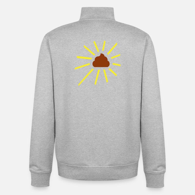 Kacke scheint - Unisex Organic Zip Sweatshirt von Stanley/Stella - Grau meliert