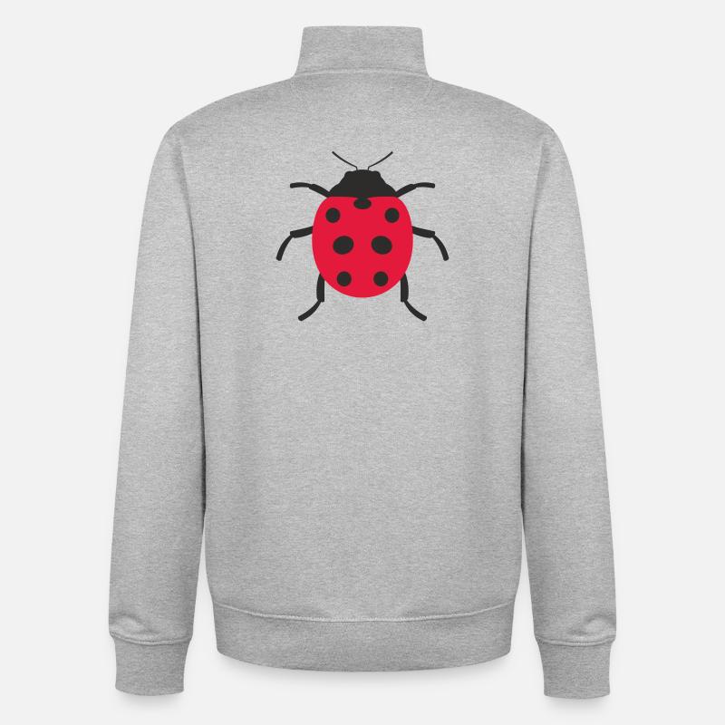Conception de coccinelle - Sweat zippé unisexe en coton bio Stanley/Stella - gris chiné