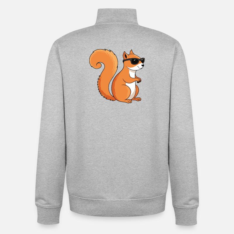 Schicke Eichhörnchen-Sonnenbrille - Unisex Organic Zip Sweatshirt von Stanley/Stella - Grau meliert