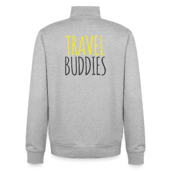 Travel Friends - Unisex Organic Zip Sweatshirt by Stanley/Stella - heather grey - Back - AI Model Male 185 light (185cm)