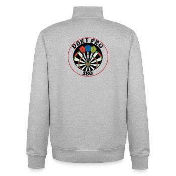 Dart Pro, 180 Punkte Präzisionswurf - Unisex Organic Zip Sweatshirt von Stanley/Stella - Grau meliert - Hinten - AI Model Male 185 light (185cm)