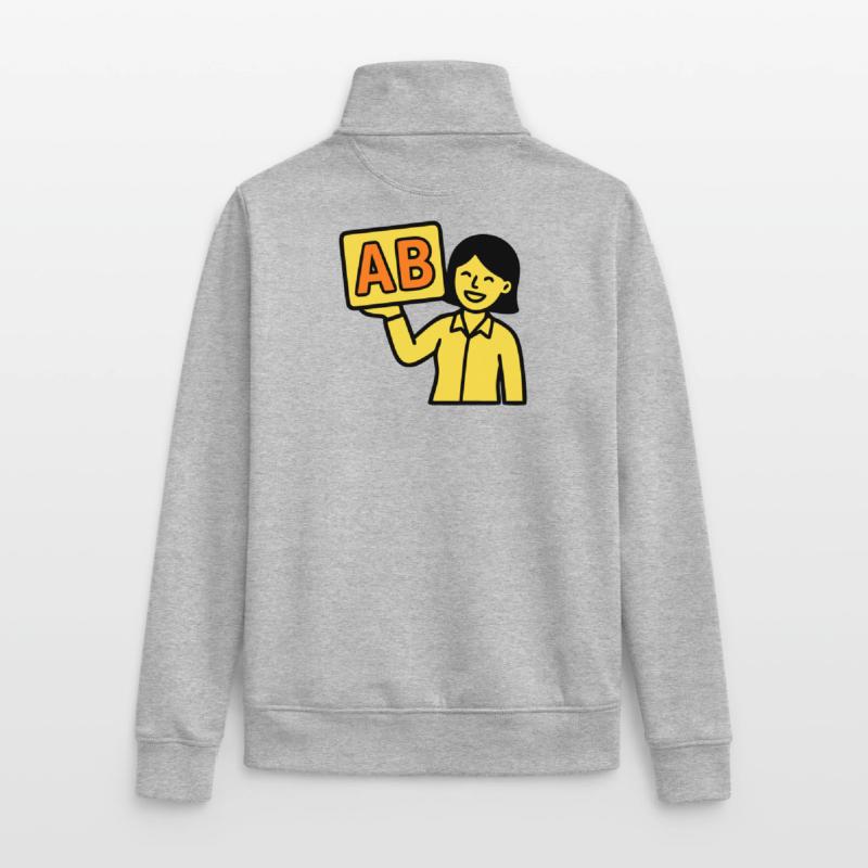 Enseignant à l’école primaire ABC Vector Sweat zippé unisexe en coton bio Stanley/Stella