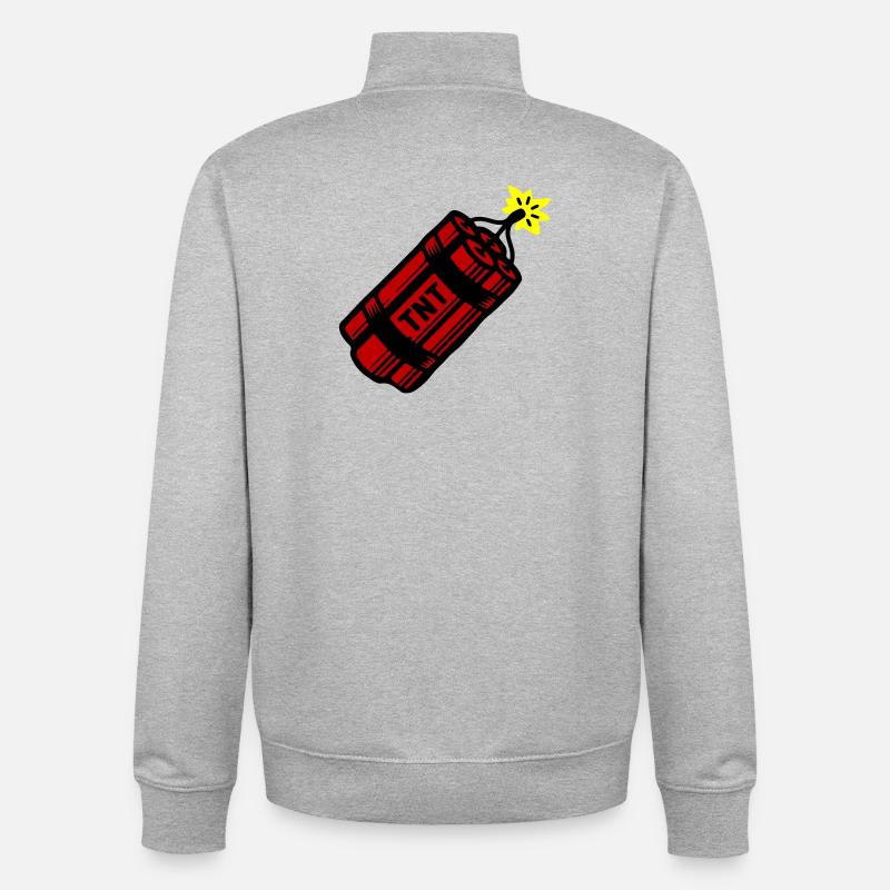 Dynamite Tnt - Unisex Organic Zip Sweatshirt by Stanley/Stella - heather grey