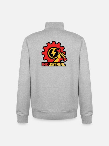 Electrician Gear Logo - Unisex Organic Zip Sweatshirt by Stanley/Stella - heather grey
