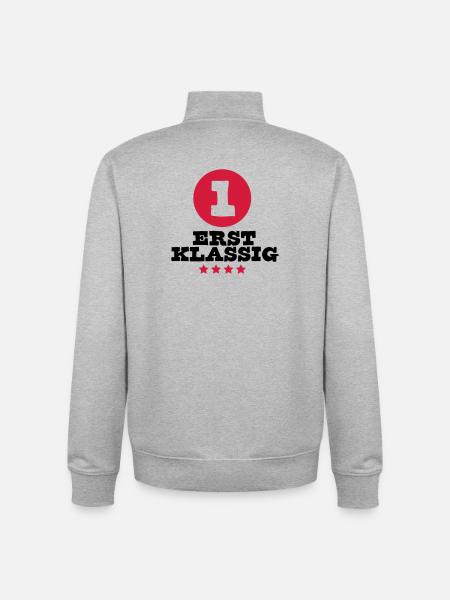schoolchild sports einschulung - Unisex Organic Zip Sweatshirt by Stanley/Stella - heather grey