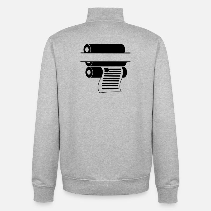 Logo drucken 2 - Unisex Organic Zip Sweatshirt von Stanley/Stella - Grau meliert