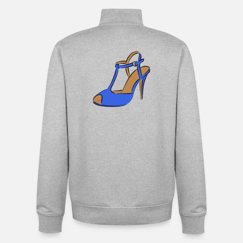 Mode de chaussures - Sweat zippé unisexe en coton bio Stanley/Stella - gris chiné