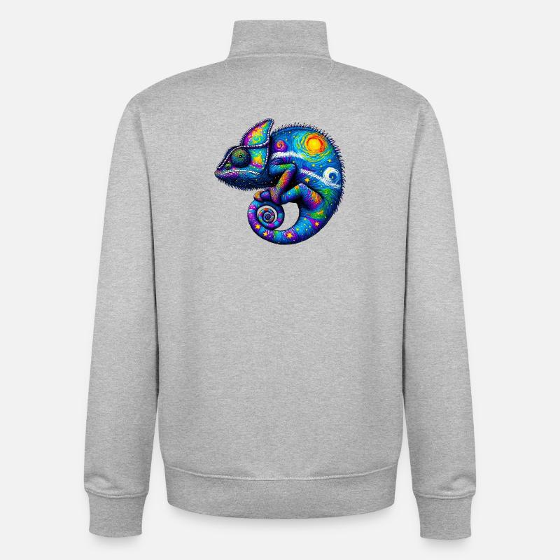Chamäleon - Unisex Organic Zip Sweatshirt von Stanley/Stella - Grau meliert