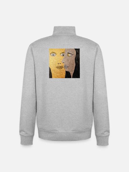 Silber und Gold 2019 - Unisex Organic Zip Sweatshirt von Stanley/Stella - Grau meliert