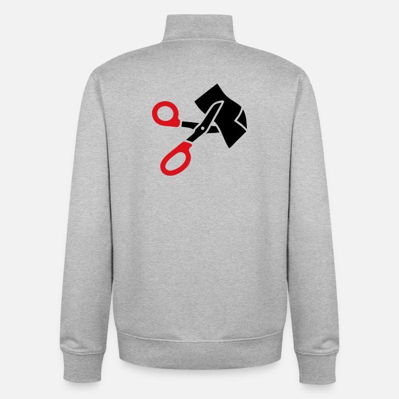 Clothing Scissors Rescue Scissors - Unisex Organic Zip Sweatshirt by Stanley/Stella - heather grey