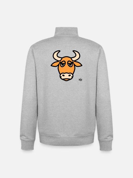 Taurus Large - Unisex Organic Zip Sweatshirt by Stanley/Stella - heather grey