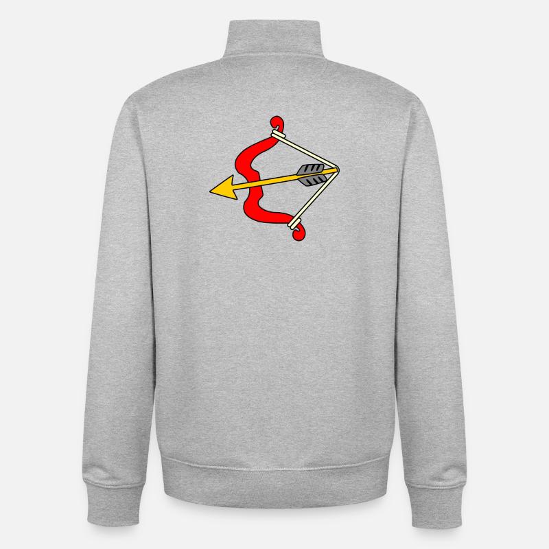 Pfeil und Bogen - Unisex Organic Zip Sweatshirt von Stanley/Stella - Grau meliert