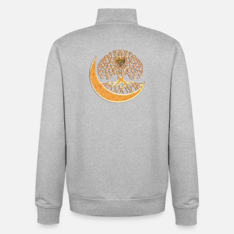 Wunderbares und elegantes Baumleben - Unisex Organic Zip Sweatshirt von Stanley/Stella - Grau meliert