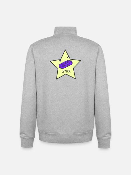 Soapstar - Unisex Organic Zip Sweatshirt by Stanley/Stella - heather grey