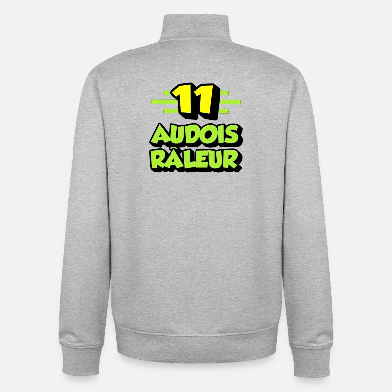 Beschwerdender Audois - Unisex Organic Zip Sweatshirt von Stanley/Stella - Grau meliert