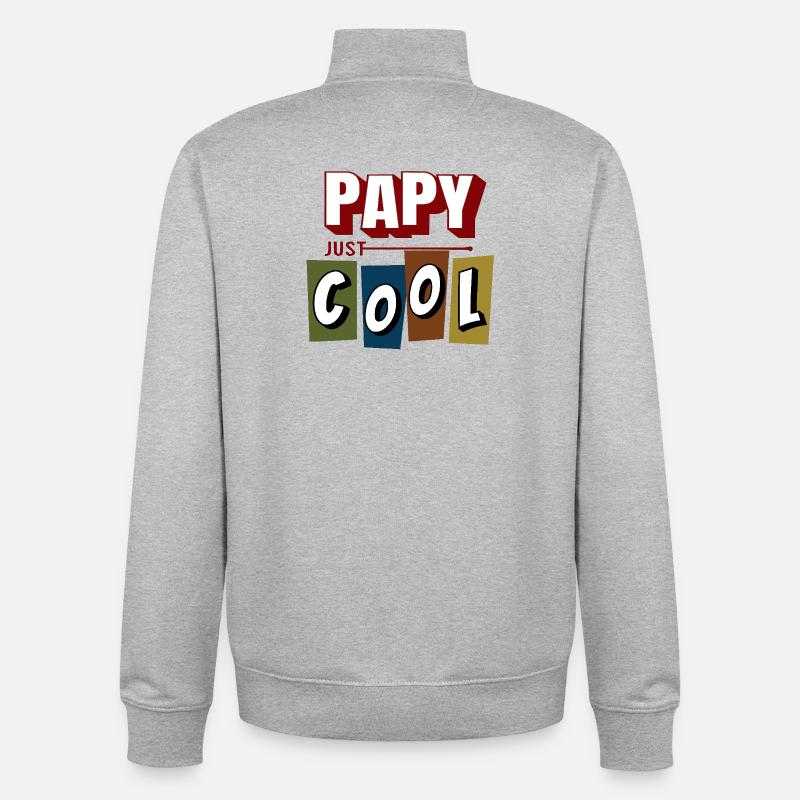Cooler Opa - Unisex Organic Zip Sweatshirt von Stanley/Stella - Grau meliert