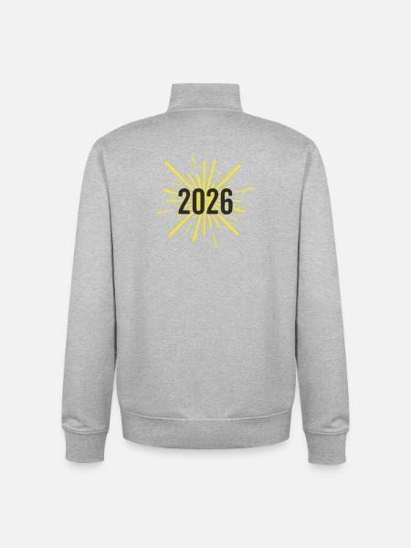 Début de l’année 2026 - Sweat zippé unisexe en coton bio Stanley/Stella - gris chiné
