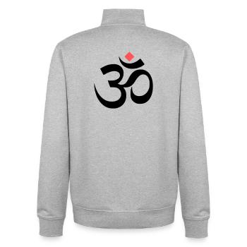 Om Zeichen Yoga Meditation - Unisex Organic Zip Sweatshirt von Stanley/Stella - Grau meliert - Hinten - AI Model Male 185 light (185cm)