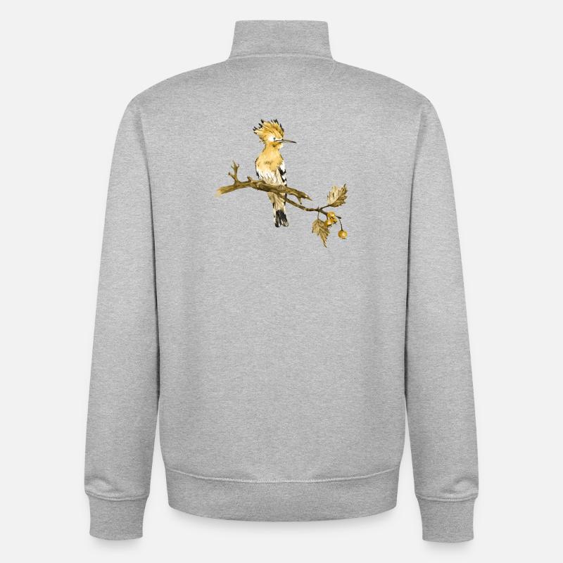 Bunter Vogel - Unisex Organic Zip Sweatshirt von Stanley/Stella - Grau meliert