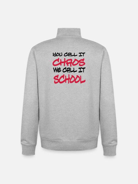 École - Sweat zippé unisexe en coton bio Stanley/Stella - gris chiné