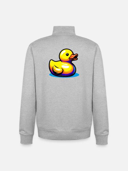 Duckling Duck Duck Duck - Unisex Organic Zip Sweatshirt by Stanley/Stella - heather grey