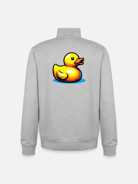 Duckling Duck Duck Duck - Unisex Organic Zip Sweatshirt by Stanley/Stella - heather grey