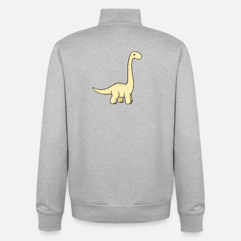 Brachiosaurus Dinosaurier - Unisex Organic Zip Sweatshirt von Stanley/Stella - Grau meliert