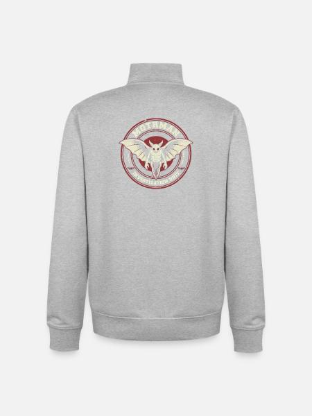 Mottenmann-Ermittlungseinheit Lustiger Kryptiden-M - Unisex Organic Zip Sweatshirt von Stanley/Stella - Grau meliert
