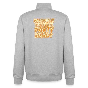 Martinique Party Der Welt - Unisex Organic Zip Sweatshirt von Stanley/Stella - Grau meliert - Hinten - AI Model Male 185 light (185cm)