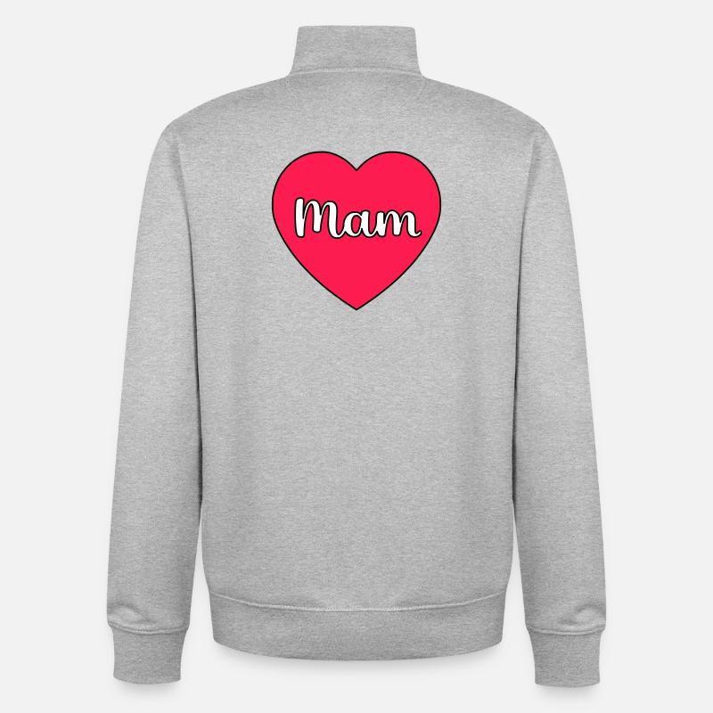 Mama Hart - Unisex Organic Zip Sweatshirt von Stanley/Stella - Grau meliert