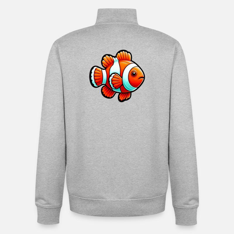 Clownfisch - Unisex Organic Zip Sweatshirt von Stanley/Stella - Grau meliert