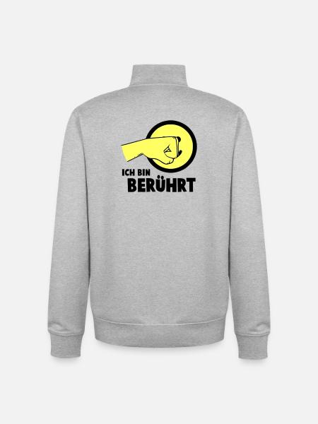 I'm touched - Unisex Organic Zip Sweatshirt by Stanley/Stella - heather grey