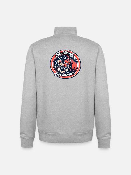 Stallkind Pferdeherz Forever - Unisex Organic Zip Sweatshirt von Stanley/Stella - Grau meliert