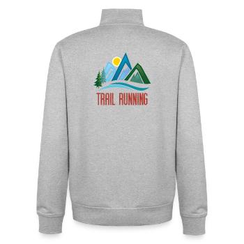 Trail Running - Sweat zippé unisexe en coton bio Stanley/Stella - gris chiné - Dos - AI Model Male 185 light (185cm)