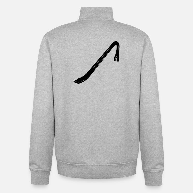 Pied-de-biche un pied-de-biche - Sweat zippé unisexe en coton bio Stanley/Stella - gris chiné