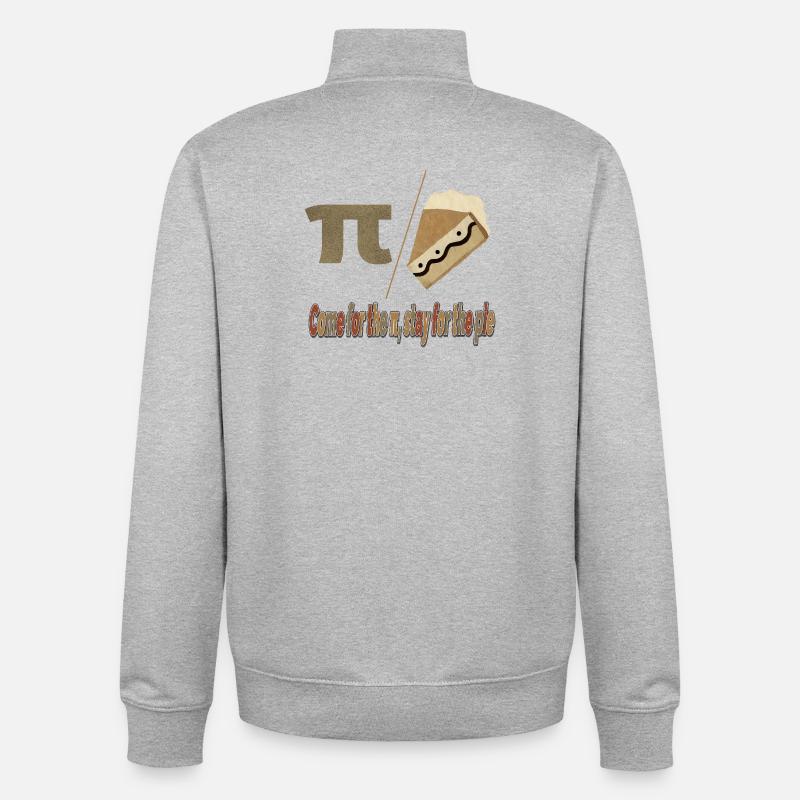 Pi Pie Pun Tee - Sweat zippé unisexe en coton bio Stanley/Stella - gris chiné